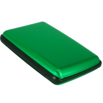 3-Pcs Green Slim Aluminium Credit Card Holder RFID Blocking Wallet Hard Shell Case Business Card Organiser V888-ELOSUNG40455