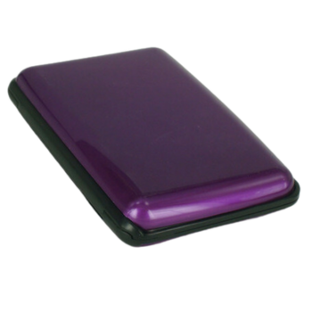 3-Pcs Purple Slim Aluminium Credit Card Holder RFID Blocking Wallet Hard Shell Case Business Card Organiser V888-ELOSUNG40457