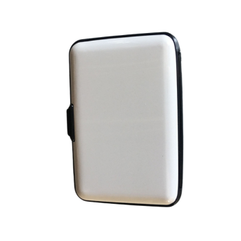 3-Pcs White Slim Aluminium Credit Card Holder RFID Blocking Wallet Hard Shell Case Business Card Organiser V888-ELOSUNG40459
