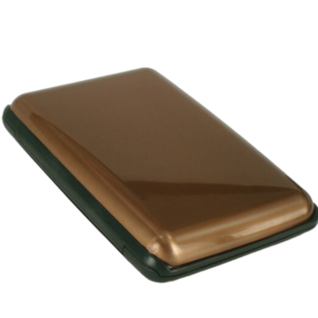 3-Pcs Brown Slim Aluminium Credit Card Holder RFID Blocking Wallet Hard Shell Case Business Card Organiser V888-ELOSUNG40463