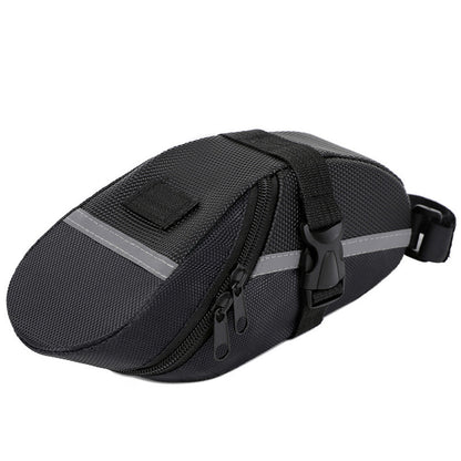 Black Water Resistant Bicycle Saddle Bag Under Seat Wedge Pack with Reflective Strip and Quick Release Strap V888-ELOSUNG40472