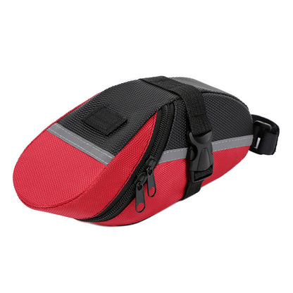 Red Water Resistant Bicycle Saddle Bag Under Seat Wedge Pack with Reflective Strip and Quick Release Strap V888-ELOSUNG40473