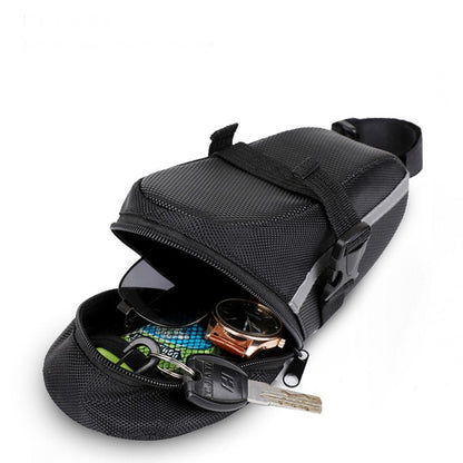 Red Water Resistant Bicycle Saddle Bag Under Seat Wedge Pack with Reflective Strip and Quick Release Strap V888-ELOSUNG40473