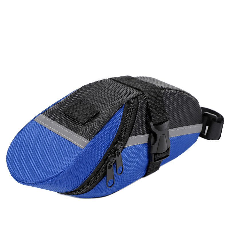 Blue Water Resistant Bicycle Saddle Bag Under Seat Wedge Pack with Reflective Strip and Quick Release Strap V888-ELOSUNG40474