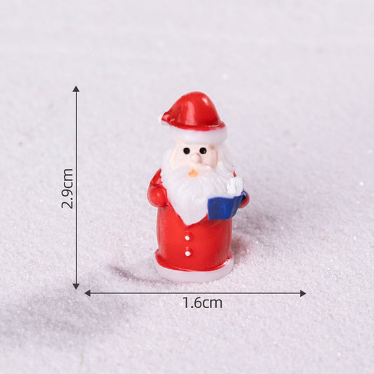 Red Santa Claus 5 Pack Miniature Christmas Figurines DIY Micro Landscape Decoration Accessories Cute Resin V888-ELOSUNG40487