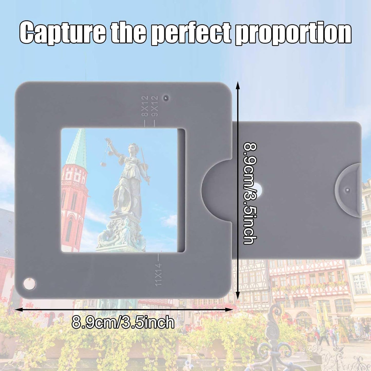 3-PCS Grey Portable Artist View Catcher Viewfinder Tool for Painting Composition and Colour Value V888-ELOSUNG40553