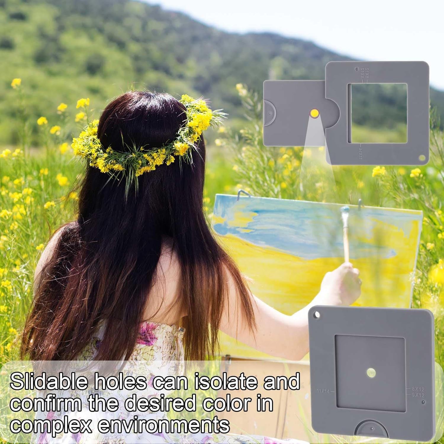 3-PCS Grey Portable Artist View Catcher Viewfinder Tool for Painting Composition and Colour Value V888-ELOSUNG40553