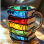 3D Book Stack Resin Mug with Spoon Creative Library Bookshelf Design Coffee Cup Unique Gift for Book Lovers V888-ELOSUNG40577