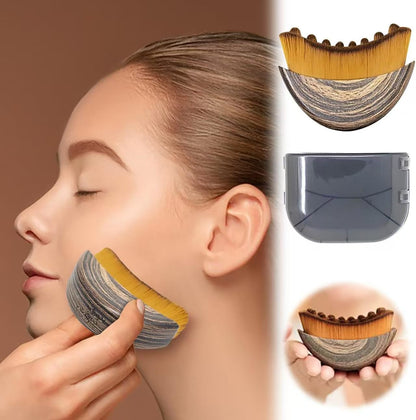 2-PCS Lymphatic Contour Face Brush - Plastic Handle with Nylon Bristles for Facial Massage and Lymphatic V888-ELOSUNG40590