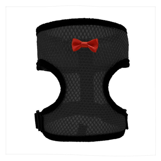 2-Pcs Black Adjustable Pet Harness with Leash - Breathable Mesh Design for Small Dogs, Cats, Chickens, Ducks V888-ELOSUNG40631