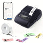 Black Portable Bluetooth Thermal Label Printer - Compact, Ink-Free Mini Label Maker for Home, Office, and V888-ELOSUNG40635