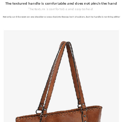 Brown Minimalist Large Capacity Tote Bag with Detachable Pouch - Soft PU Leather Shoulder Handbag for V888-ELOSUNG40642