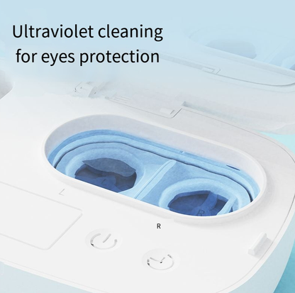 White powder gradient Ultrasonic Contact Lens Cleaner Machine Automatic Washer Case with UV Light LED Display V888-ELOSUNG40661
