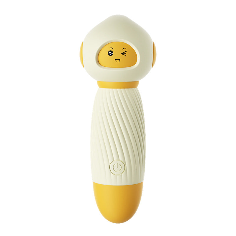 Yellow Powerful Mini Personal Massager Wand 10 Vibration Modes Quiet USB Rechargeable Soft Silicone V888-ELOSUNG40674