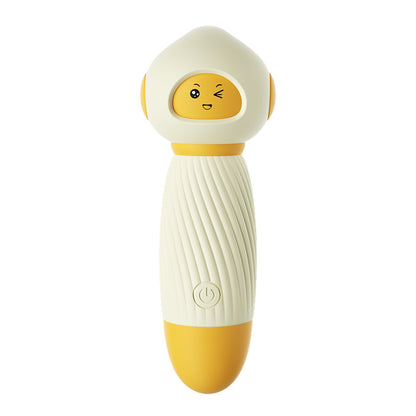 Yellow Powerful Mini Personal Massager Wand 10 Vibration Modes Quiet USB Rechargeable Soft Silicone V888-ELOSUNG40674