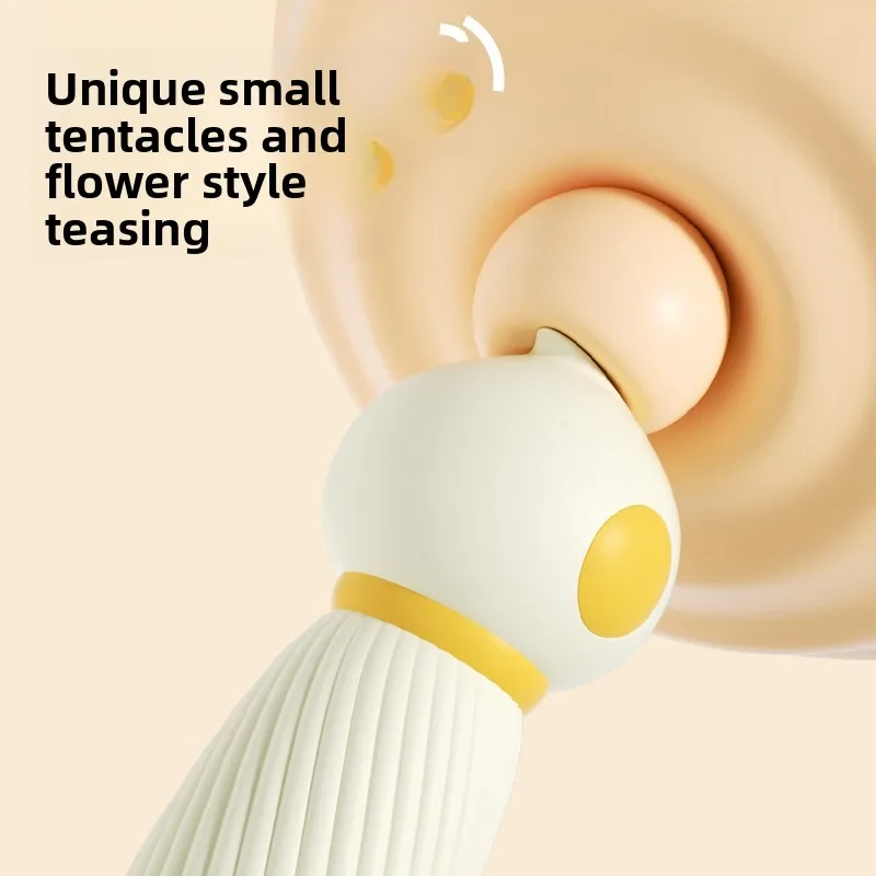 Yellow Powerful Mini Personal Massager Wand 10 Vibration Modes Quiet USB Rechargeable Soft Silicone V888-ELOSUNG40674