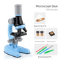 Blue Kids Biological Microscope Kit 100x 400x 1200x LED Magnification STEM Science Toy for School Students V888-ELOSUNG40680