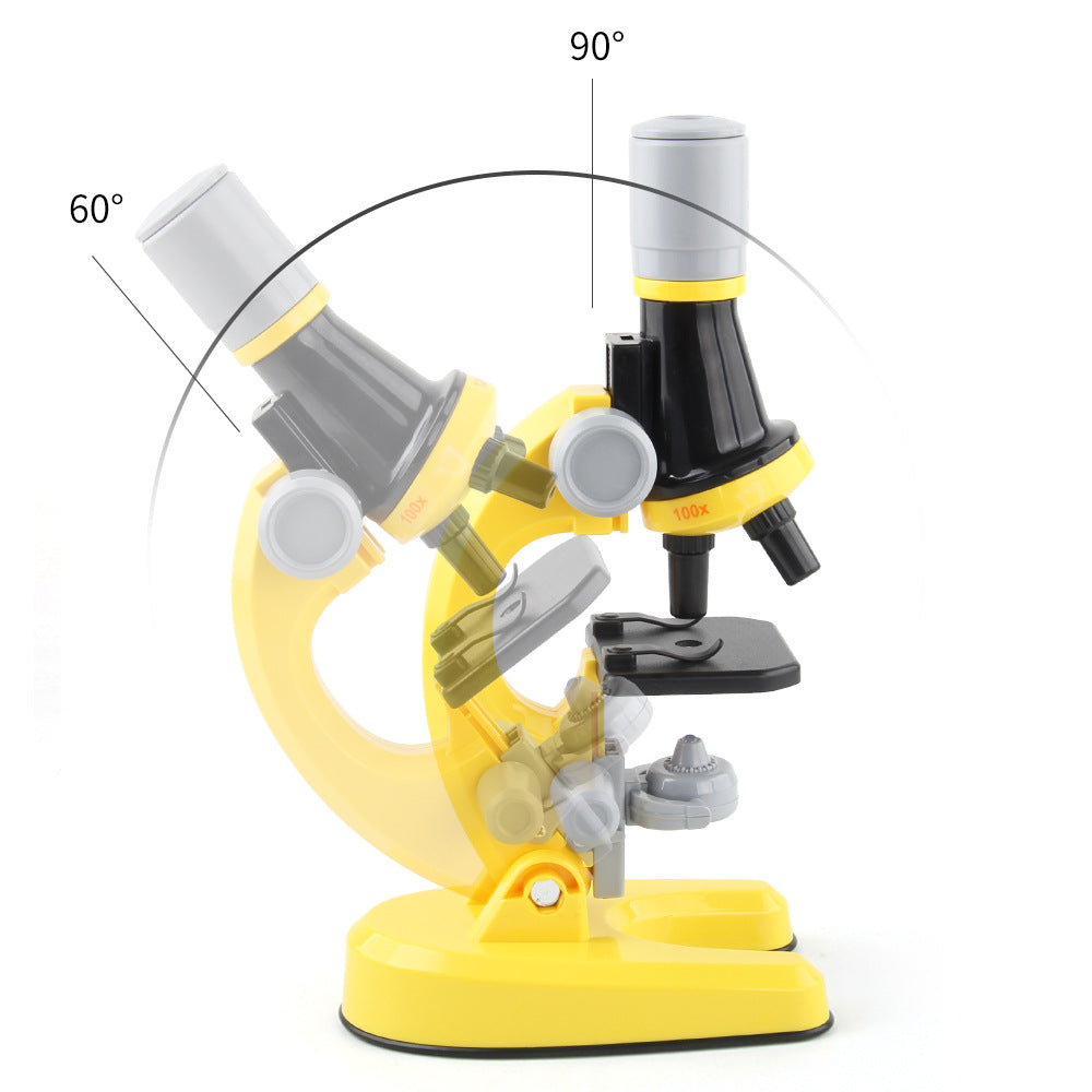 Blue Kids Biological Microscope Kit 100x 400x 1200x LED Magnification STEM Science Toy for School Students V888-ELOSUNG40680