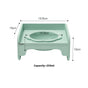 Green Ceramic Raised Cat Bowl with Splash Proof Stand 250ml Elevated Pet Feeder for Kittens and Small Dogs V888-ELOSUNG40682