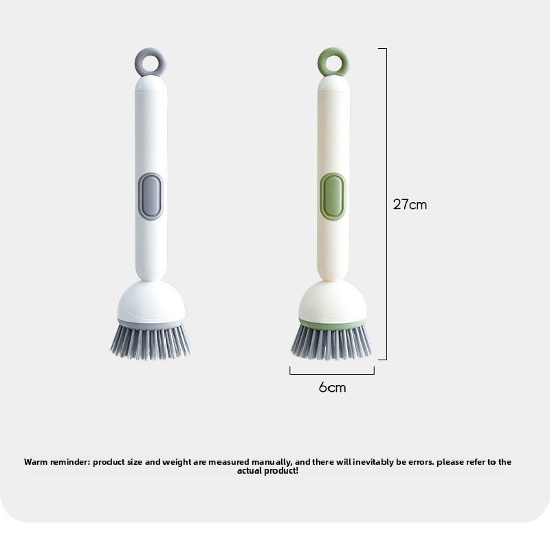 2 Pack White Kitchen Dish Brush with Soap Dispenser Adjustable Handle 360 Degree Cleaning Scrubber V888-ELOSUNG40715