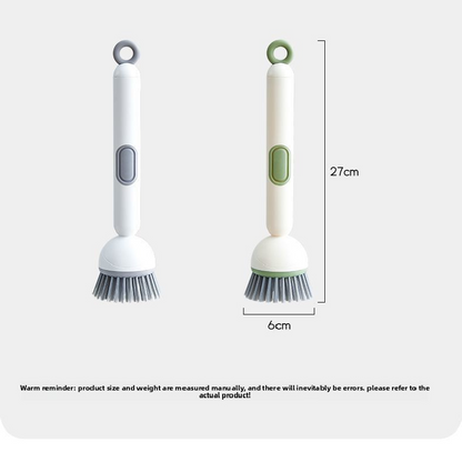 2 Pack White Kitchen Dish Brush with Soap Dispenser Adjustable Handle 360 Degree Cleaning Scrubber V888-ELOSUNG40715