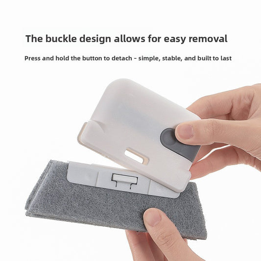 5-PCS Grey Window Track Cleaning Brush Tool Handheld Groove Gap Cleaner with Scraper Small Scrubbing Brush V888-ELOSUNG40731