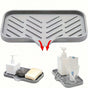 3-PCS Grey Large Drainable Soap Dish Tray with Anti-Slip Base for Bathroom Sink - Keeps Soap Dry and V888-ELOSUNG40757