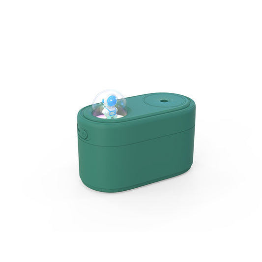 Green Rechargeable Mini Astronaut Air Humidifier USB Desktop Cool Mist Humidifier with 7-Color LED Night V888-ELOSUNG40769