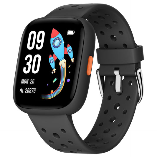 Black Kids Smart Watch Fitness Tracker with Pedometer Heart Rate Monitor and 14 Sport Modes IP68 Waterproof V888-ELOSUNG40778