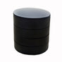 2 Pack Black Nordic Style Rotating Jewellery Storage Box 4-Layer Dustproof Organiser Case with Felt Lining V888-ELOSUNG40798
