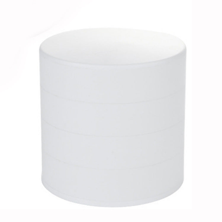 2 Pack White Nordic Style Rotating Jewellery Storage Box 4-Layer Dustproof Organiser Case with Felt Lining V888-ELOSUNG40799