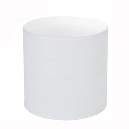 2 Pack White Nordic Style Rotating Jewellery Storage Box 4-Layer Dustproof Organiser Case with Felt Lining V888-ELOSUNG40799