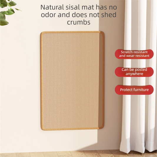 3-PCS Self-Adhesive Sisal Cat Scratching Mat Vertical Wall Mounted Scratcher Board for Furniture V888-ELOSUNG40849