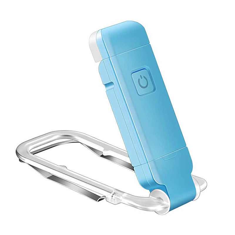 2-PCS Blue Mini USB Rechargeable LED Book Light Eye Protection Reading Lamp with Adjustable Clip and V888-ELOSUNG40879