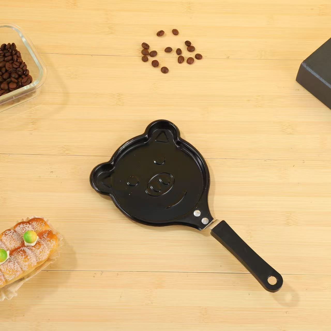 2-PCS Mini Non-Stick Egg Frying Pan Cartoon Shaped Omelette Cooker Mould for Breakfast Pancakes and Creative V888-ELOSUNG40889