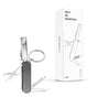 2-PCS Black 5-in-1 Foldable Stainless Steel Nail Clipper Multitool Keychain with Knife Scissors and File V888-ELOSUNG40899