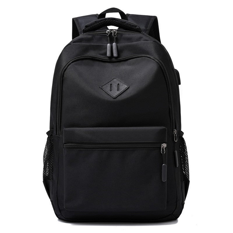 Black Large Capacity Laptop Backpack Water Resistant Travel Daypack with USB Charging Port for University V888-ELOSUNG40936