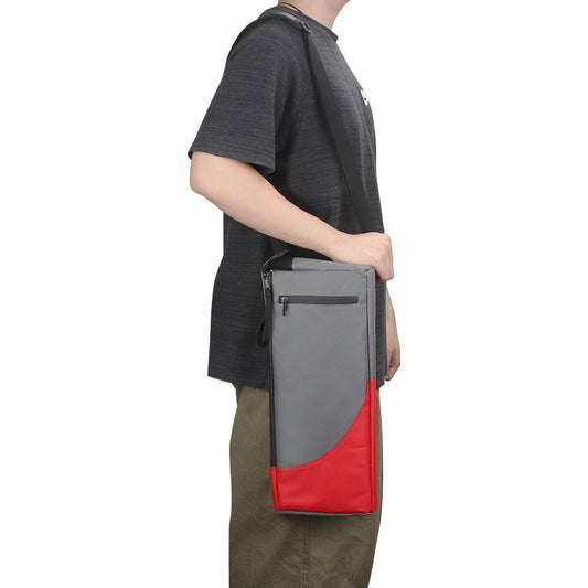 Black and Grey Insulated Golf Cooler Bag Portable Thermal Carrier Holds 6 Cans or 2 Wine Bottles with V888-ELOSUNG40962