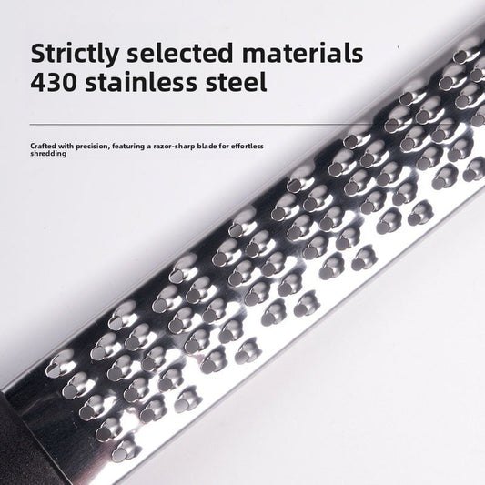 3-PCS Black Stainless Steel Lemon Zester and Cheese Grater 32cm Long Multi-functional Kitchen Grater for V888-ELOSUNG40981