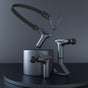 Dark grey Professional Massage Gun with Extension Handle and Back Strap 12 Speeds Deep Tissue Muscle Relief V888-ELOSUNG40982