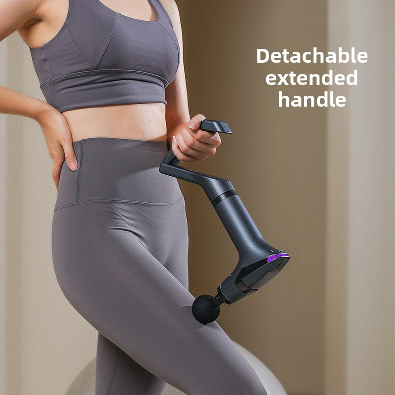 Yellow Professional Massage Gun with Extension Handle and Back Strap 12 Speeds Deep Tissue Muscle Relief for V888-ELOSUNG40983