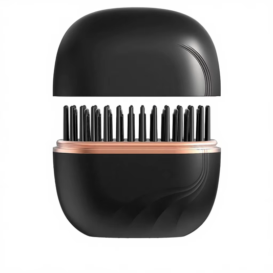 Black Wireless Hair Straightener Brush Cordless Portable Straightening Comb Type-C Rechargeable with 3 Temp V888-ELOSUNG40984
