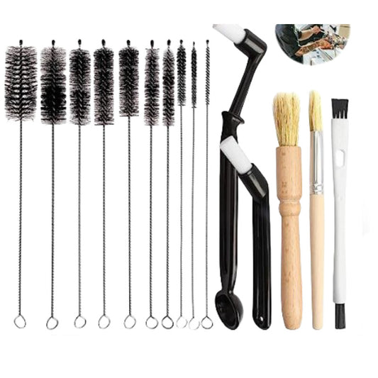 15 Piece Coffee Machine Cleaning Brush Set Barista Kit for Espresso Machines and Grinders Group Head and V888-ELOSUNG40998