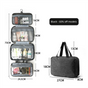 Black Waterproof 4-Fold Hanging Toiletry Bag with Wet/Dry Separation for Australian Travel & Cosmetics V888-ELOSUNG41012