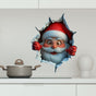 10 PCS Creative 3D Santa Claus Peeking Through Wall Christmas Wall Sticker for Australian Homes V888-ELOSUNG41013