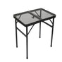 Portable Folding Camping Table 60x40cm - Adjustable Height Heat Resistant Mesh Top - Lightweight Aluminum V888-ELOSUNG41025