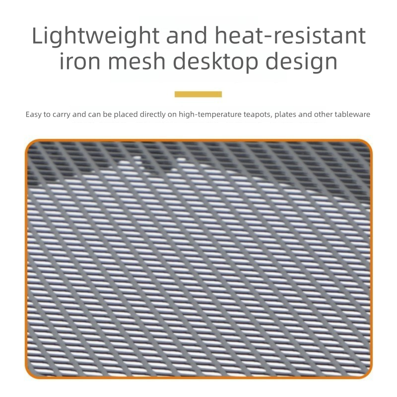 Portable Folding Camping Table 60x40cm - Adjustable Height Heat Resistant Mesh Top - Lightweight Aluminum V888-ELOSUNG41025