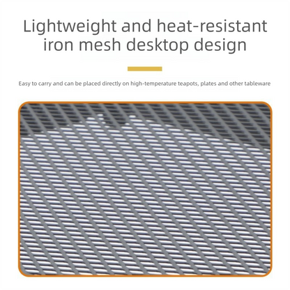 Portable Folding Camping Table 60x40cm - Adjustable Height Heat Resistant Mesh Top - Lightweight Aluminum V888-ELOSUNG41025