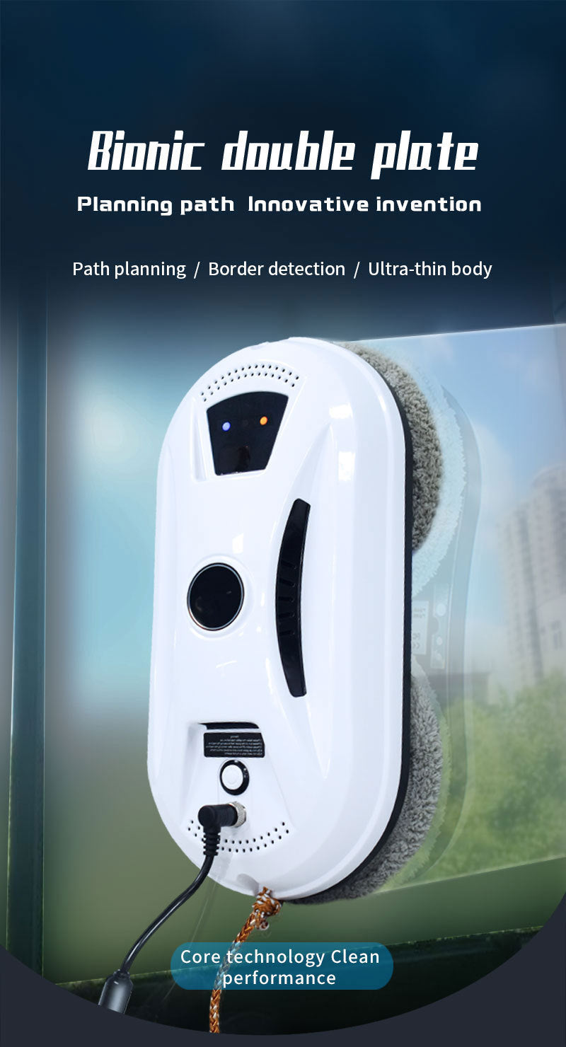 Smart Robot Window Cleaner - Automatic Glass Cleaning Washer with Remote Control - 2800Pa Suction & UPS V888-ELOSUNG41027