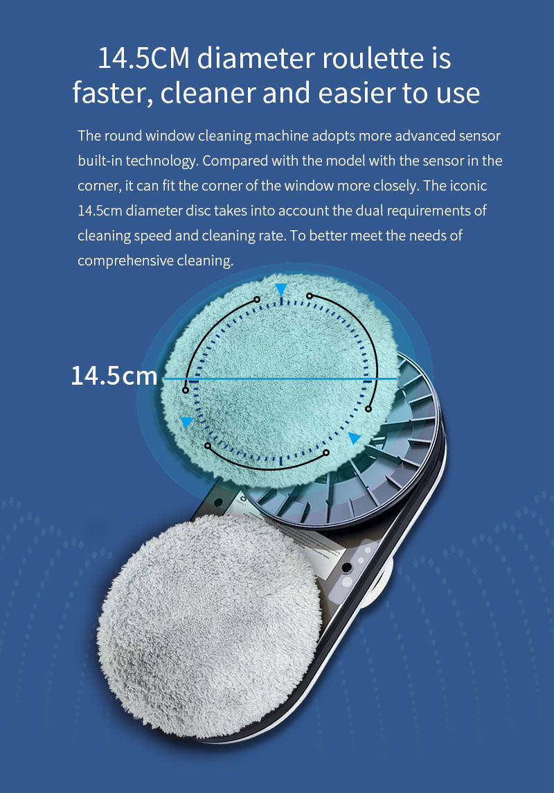 Smart Robot Window Cleaner - Automatic Glass Cleaning Washer with Remote Control - 2800Pa Suction & UPS V888-ELOSUNG41027